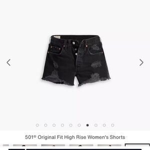 501® ORIGINAL FIT HIGH RISE WOMEN'S SHORTS-black
